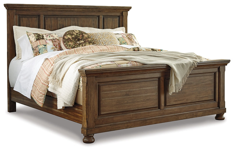 Flynnter Panel Bed With Mirrored Dresser, Chest And Nightstand