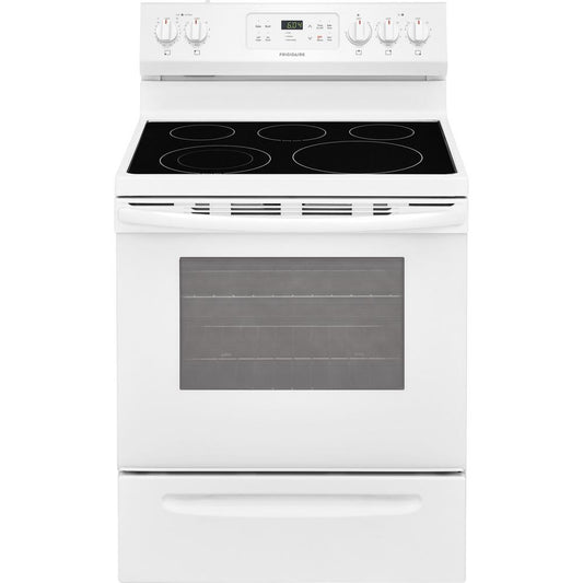 Frigidaire 30 in 5.3 cu ft Electric smooth top range white, starting at $79.99 monthly
