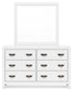 Binterglen Full Panel Bed with Mirrored Dresser and Chest