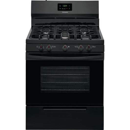 Frigidaire 30 in 4.2 cu ft Gas Range with 5th burner cooktop black, starting at $79.99 monthly